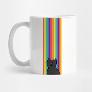 Cat Blink Rainbow Graphic Mug